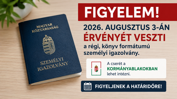 Augusztusban lejárnak a régi könyv alakú személyi igazolványok